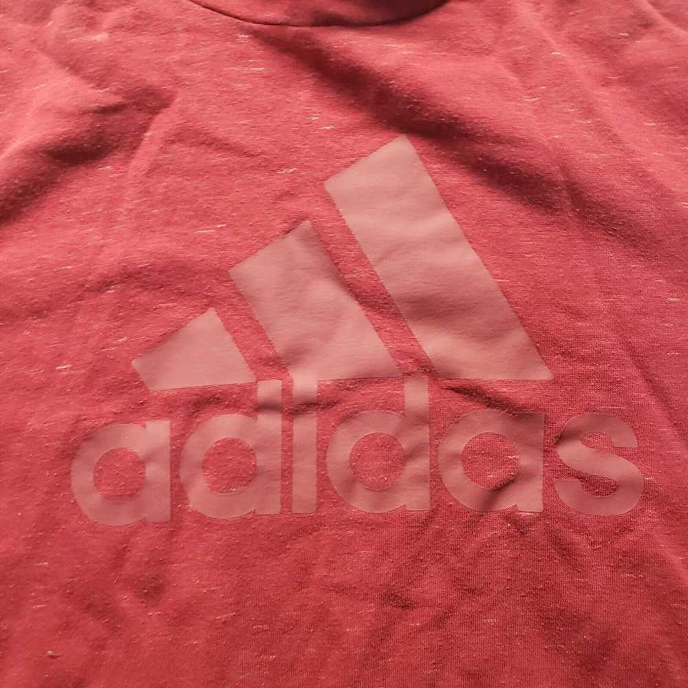 Adidas Adidas Red Hoodie Sweatshirt Logo Long Sle… - image 2