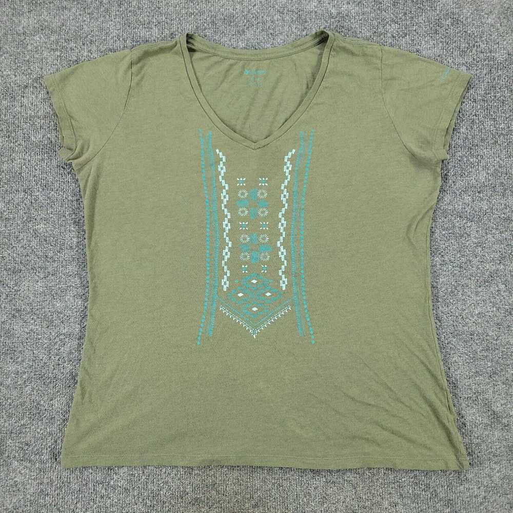 Olive Columbia Shirt Women XL Olive Green Azted S… - image 1