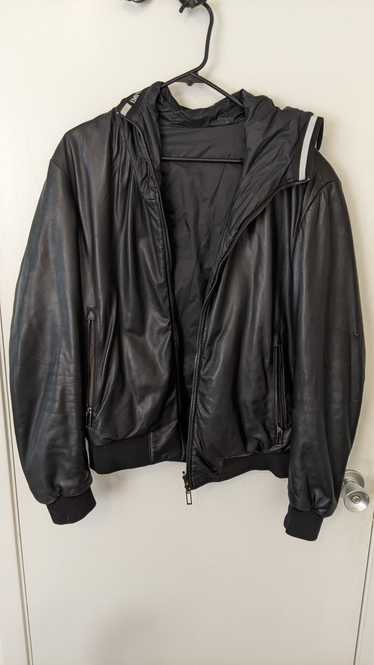 Emporio Armani Reversible lambskin hooded jacket