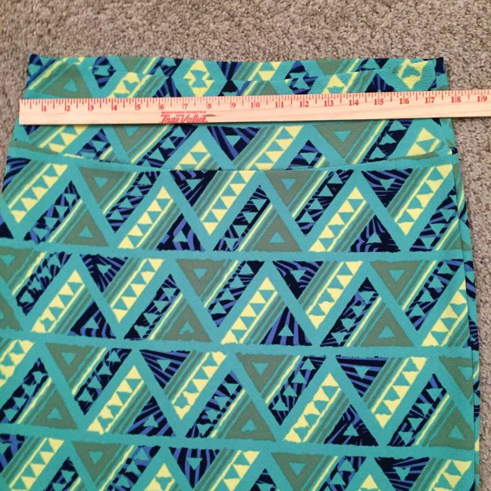 Vintage LuLaRoe Cassie Skirt XL Green Geometric P… - image 3