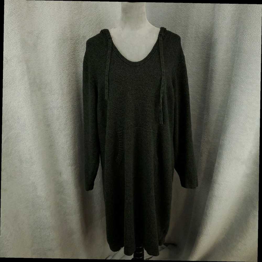 Torrid Torrid Sweater Dress Womens 4X Green Black… - image 1