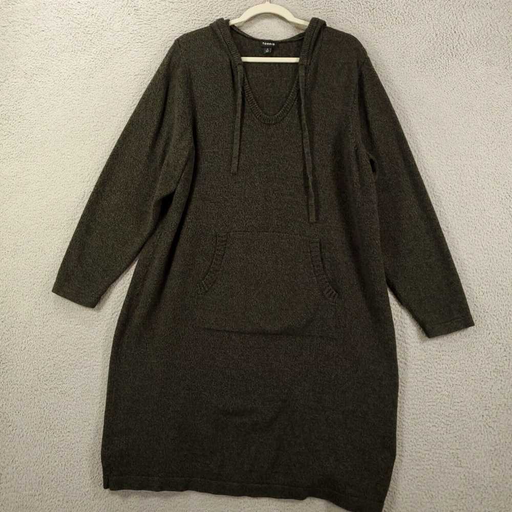 Torrid Torrid Sweater Dress Womens 4X Green Black… - image 5