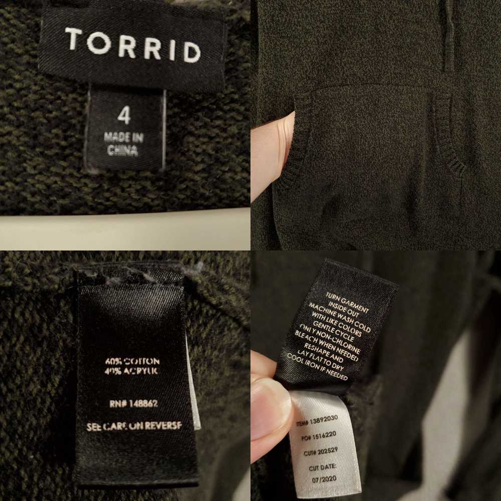 Torrid Torrid Sweater Dress Womens 4X Green Black… - image 8