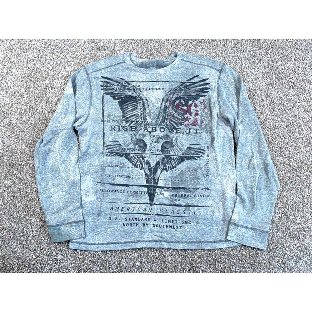 Route 66 Y2K Style Wings Skull Thermal Long Sleev… - image 1