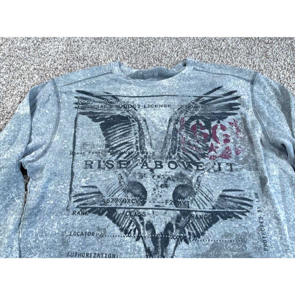 Route 66 Y2K Style Wings Skull Thermal Long Sleev… - image 4