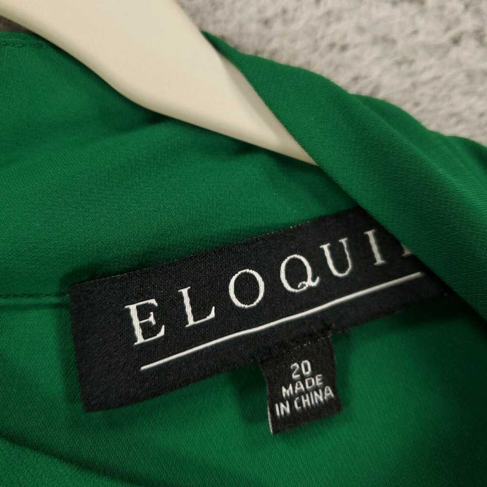 Vintage Eloquii Blouse Womens 20 Green Ballooon S… - image 5