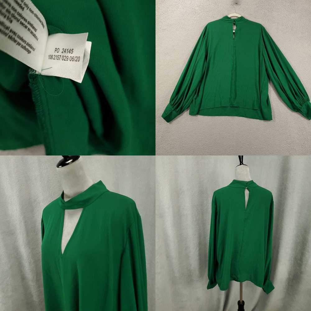 Vintage Eloquii Blouse Womens 20 Green Ballooon S… - image 8