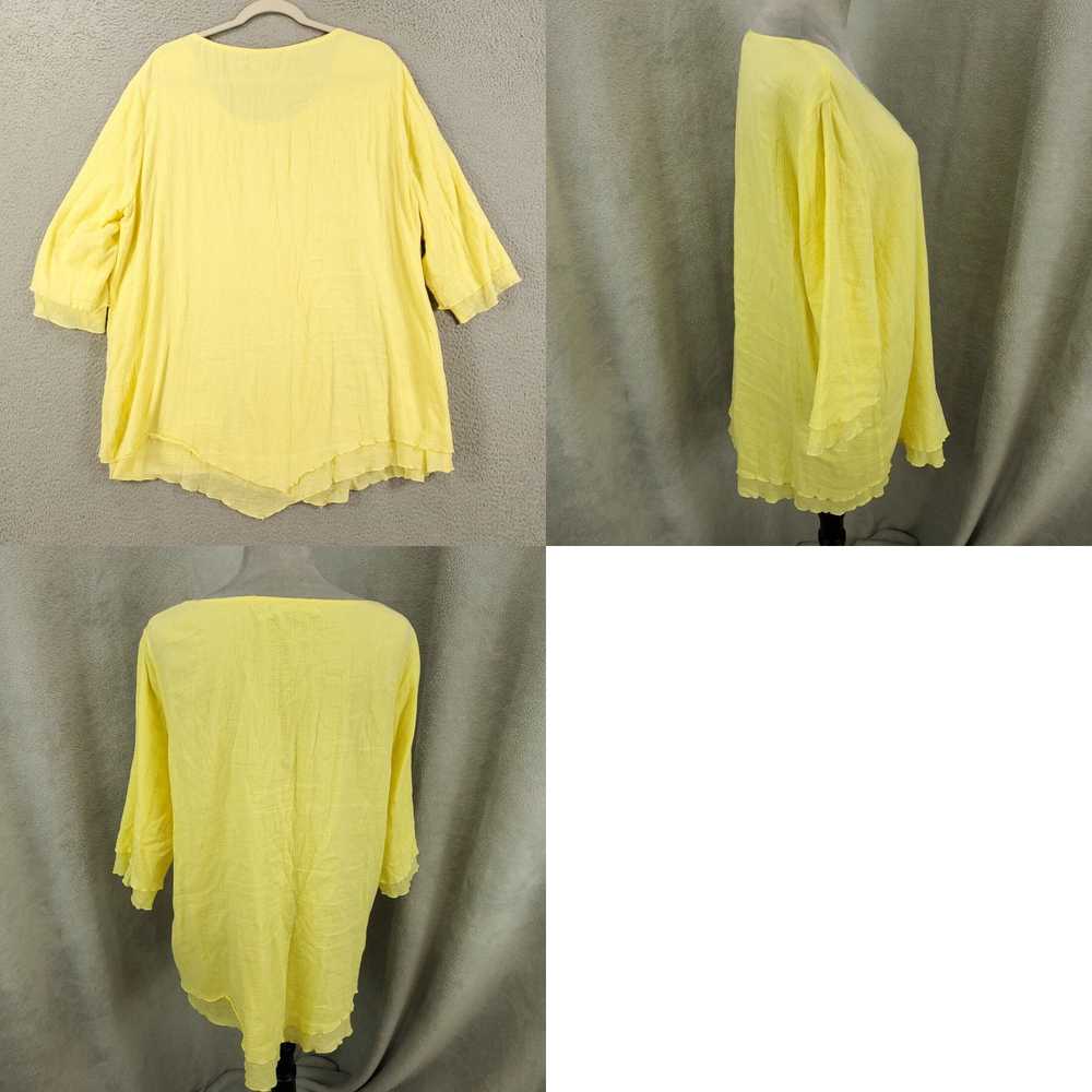 Vintage Soft Surroundings Blouse Womens XL Yellow… - image 8