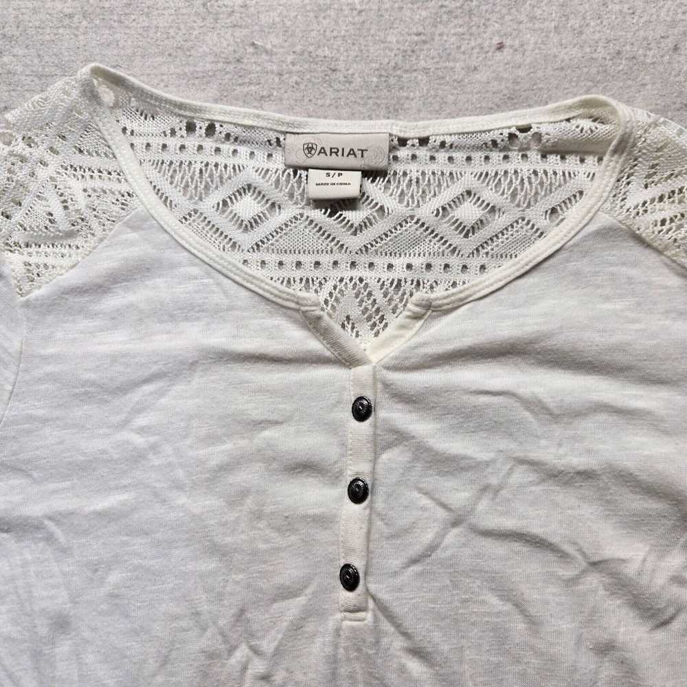 Ariat Ariat Solid White Shirt Long Sleeve Lace De… - image 2