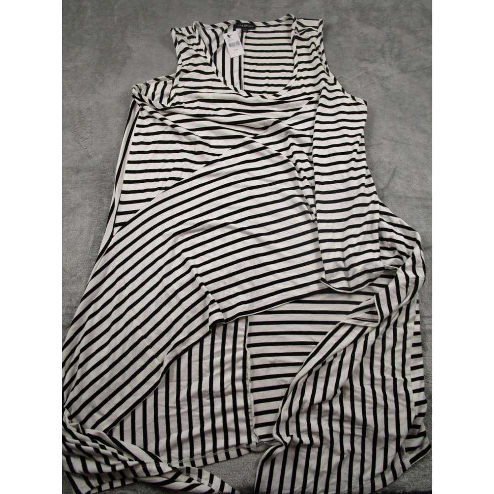 Vintage Lane Bryant Top Womens 22 White Striped S… - image 1