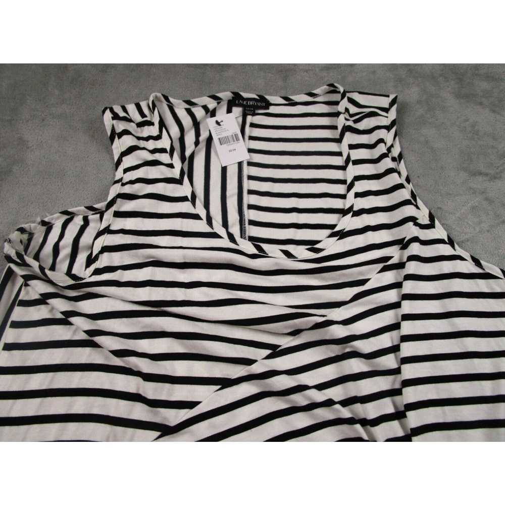 Vintage Lane Bryant Top Womens 22 White Striped S… - image 2