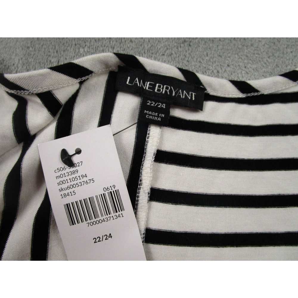 Vintage Lane Bryant Top Womens 22 White Striped S… - image 3