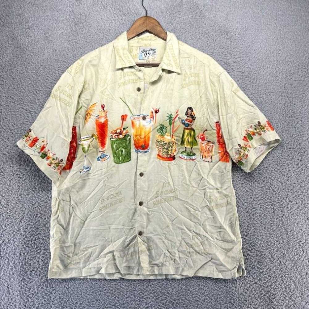 Big Dogs Vintage Dig Dogs Hawaiian Shirt Men's La… - image 1