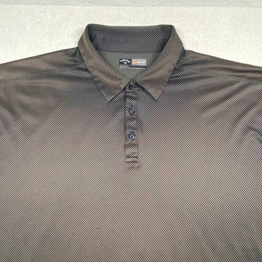 Callaway Callaway Polo Shirt Mens XL Gray Striped… - image 2