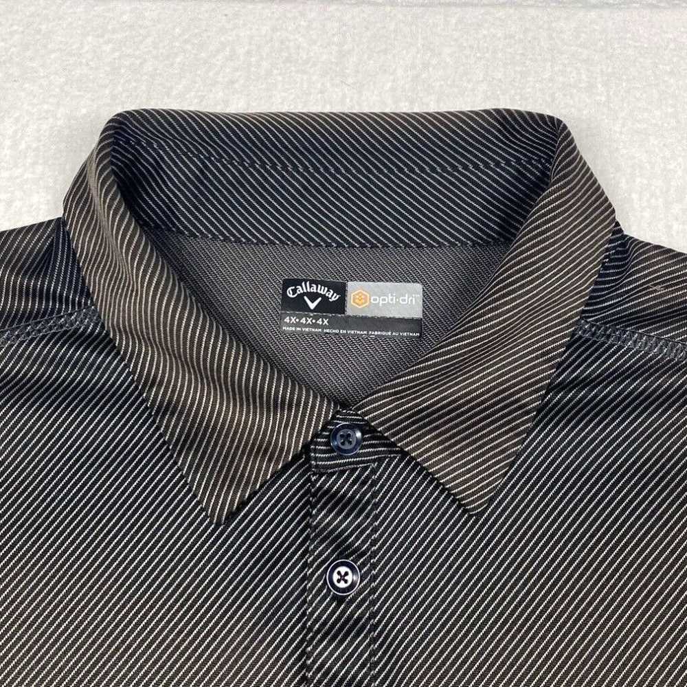 Callaway Callaway Polo Shirt Mens XL Gray Striped… - image 3