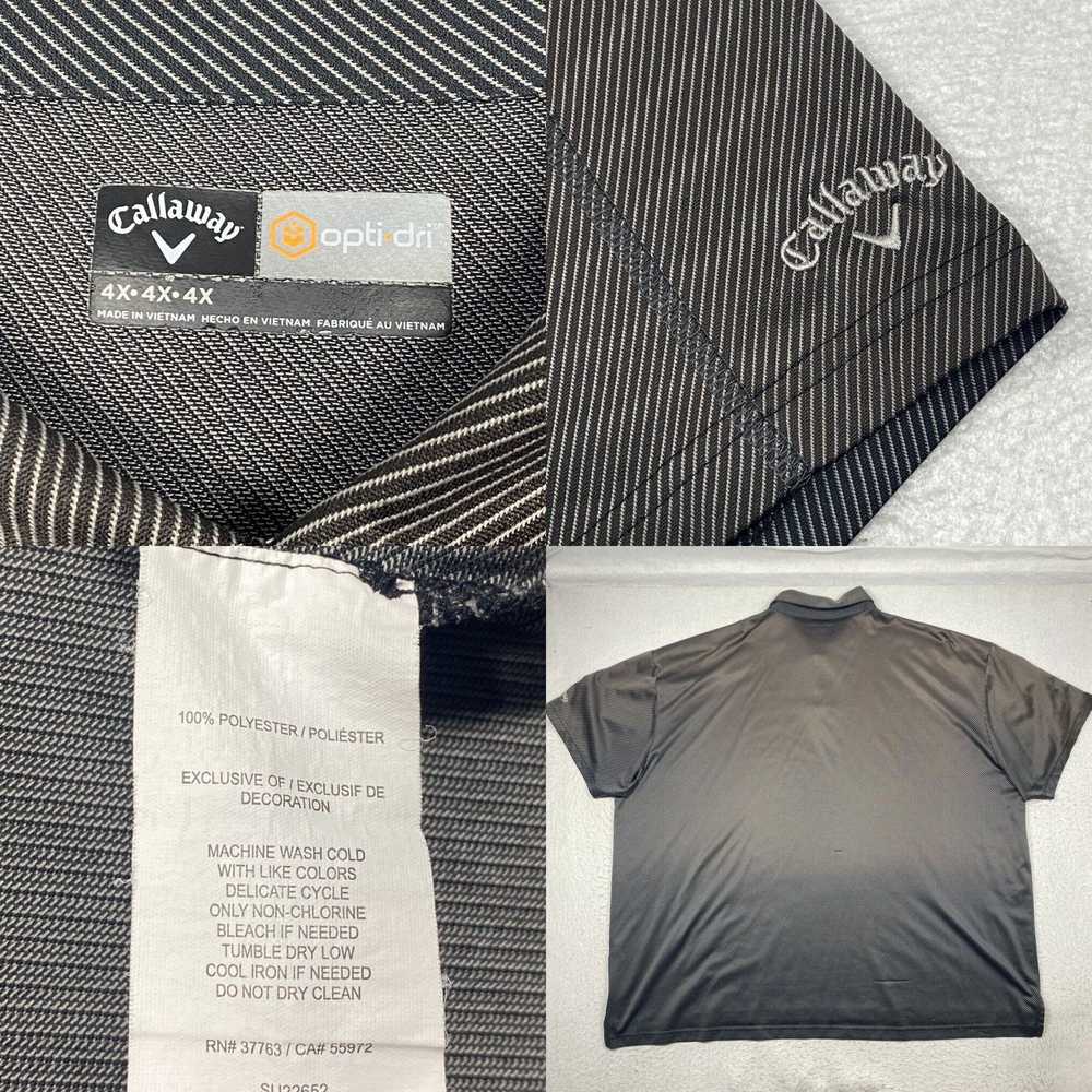 Callaway Callaway Polo Shirt Mens XL Gray Striped… - image 4