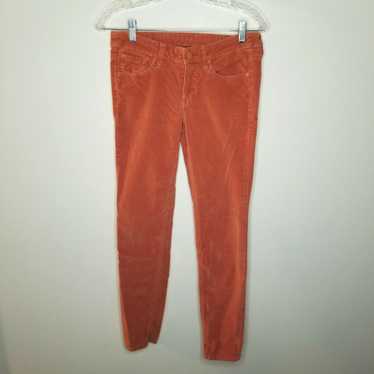 Vintage Bisou Bisou Womens Orange Corduroy Skinny… - image 1