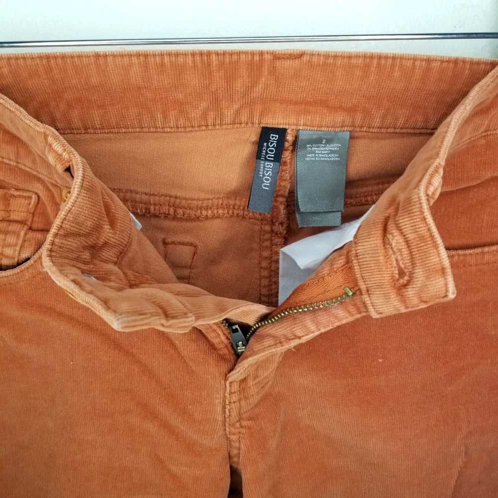 Vintage Bisou Bisou Womens Orange Corduroy Skinny… - image 3