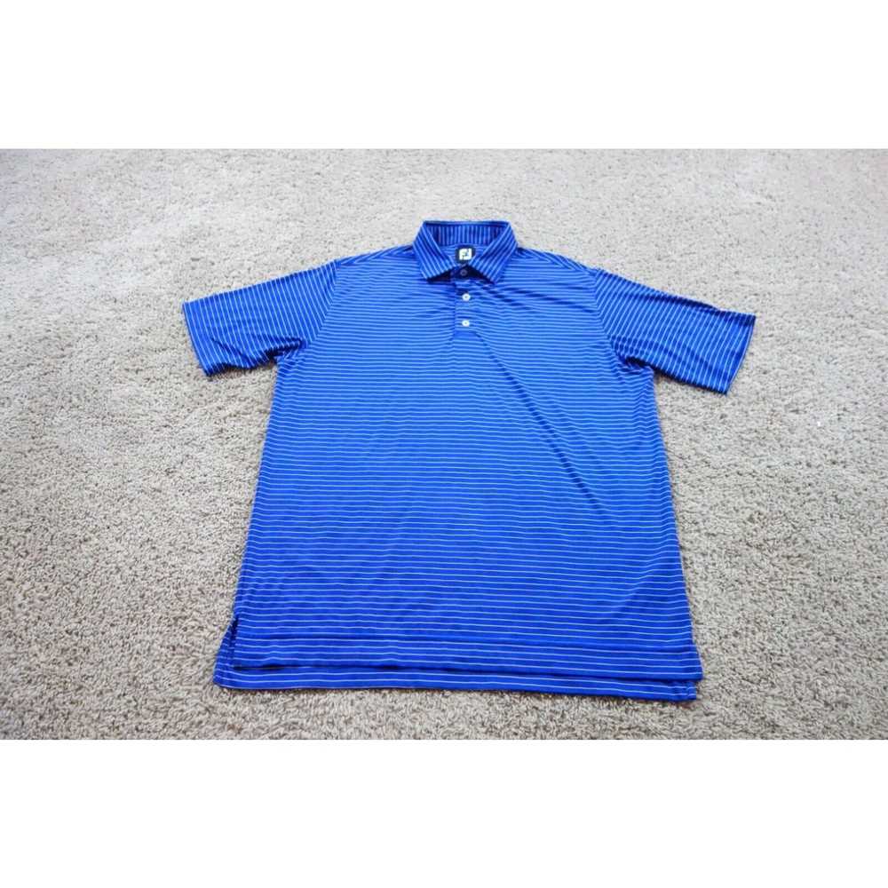 Footjoy Footjoy Polo Shirt Mens Large Blue Stripe… - image 1