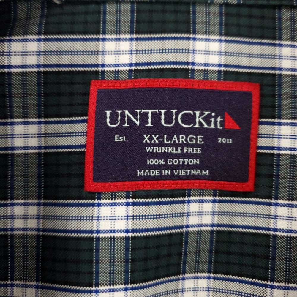 UNTUCKit Untuckit Shirt Mens XXL Green White Trus… - image 7