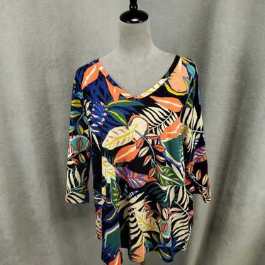 Vintage C&C California Blouse Womens 1X Multicolo… - image 1