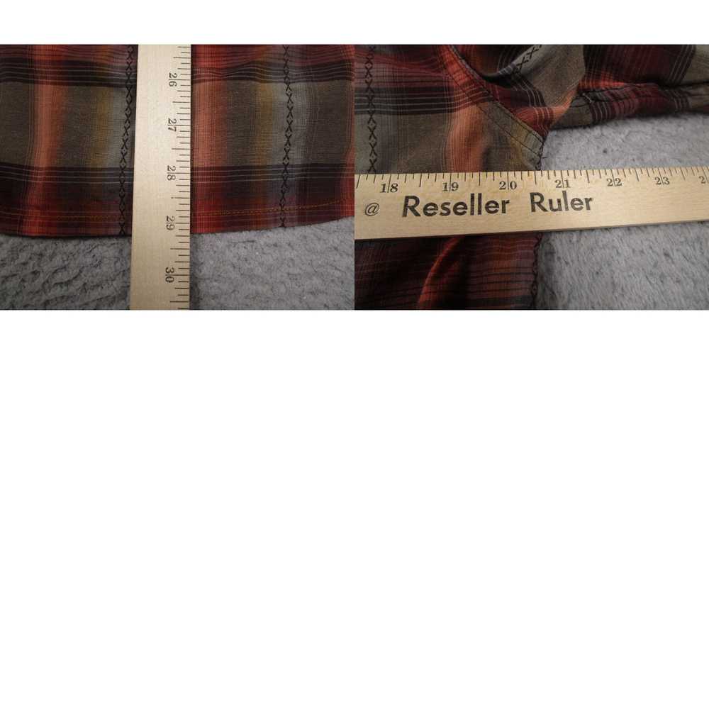 Prana Prana Shirt Mens Medium Red Plaid Pearl Sna… - image 8