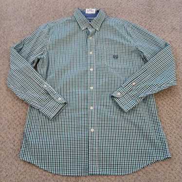 Chaps Chaps Shirt Mens Medium Green Plaid Long Sl… - image 1