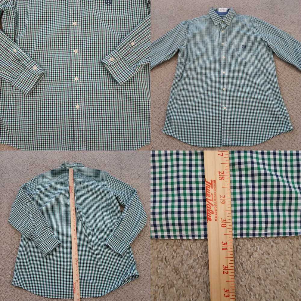 Chaps Chaps Shirt Mens Medium Green Plaid Long Sl… - image 4