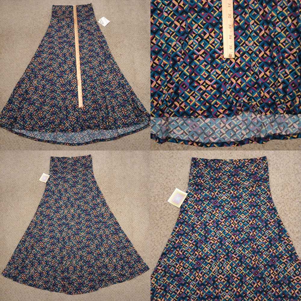 Vintage LuLaRoe Maxi Skirt Small Blue Pink Yellow… - image 4