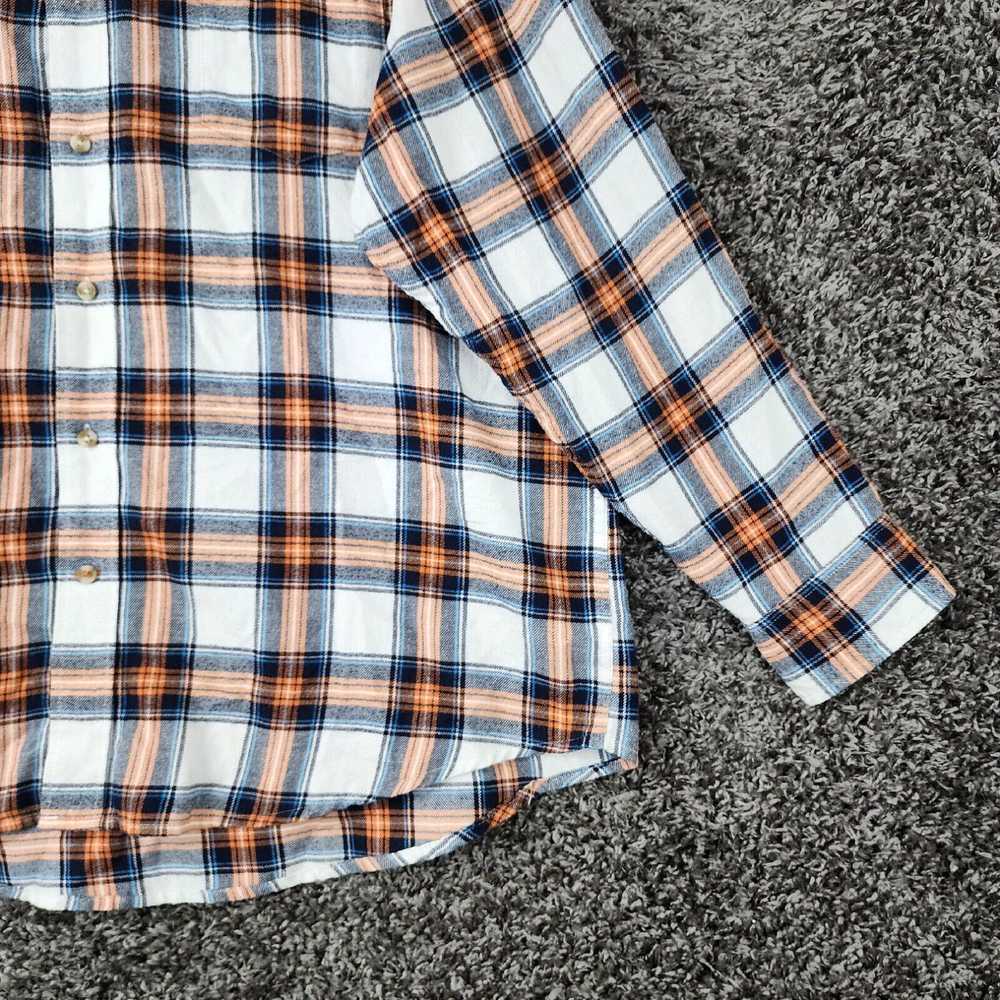 Izod Izod Mens White Blue Orange Plaid Long Sleev… - image 2