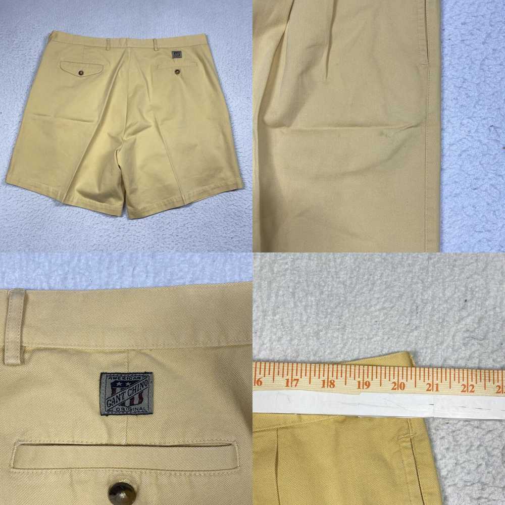 Gant GANT Shorts Mens Size 42 Yellow Pleated Adul… - image 4