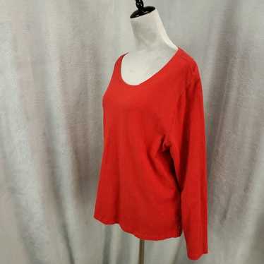 Habitat Habitat Tunic Womens XL Orange Red Scoop … - image 1