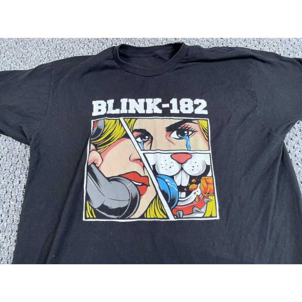 Vintage Retro Blink-182 Rabbit Girl Print T-Shirt… - image 3