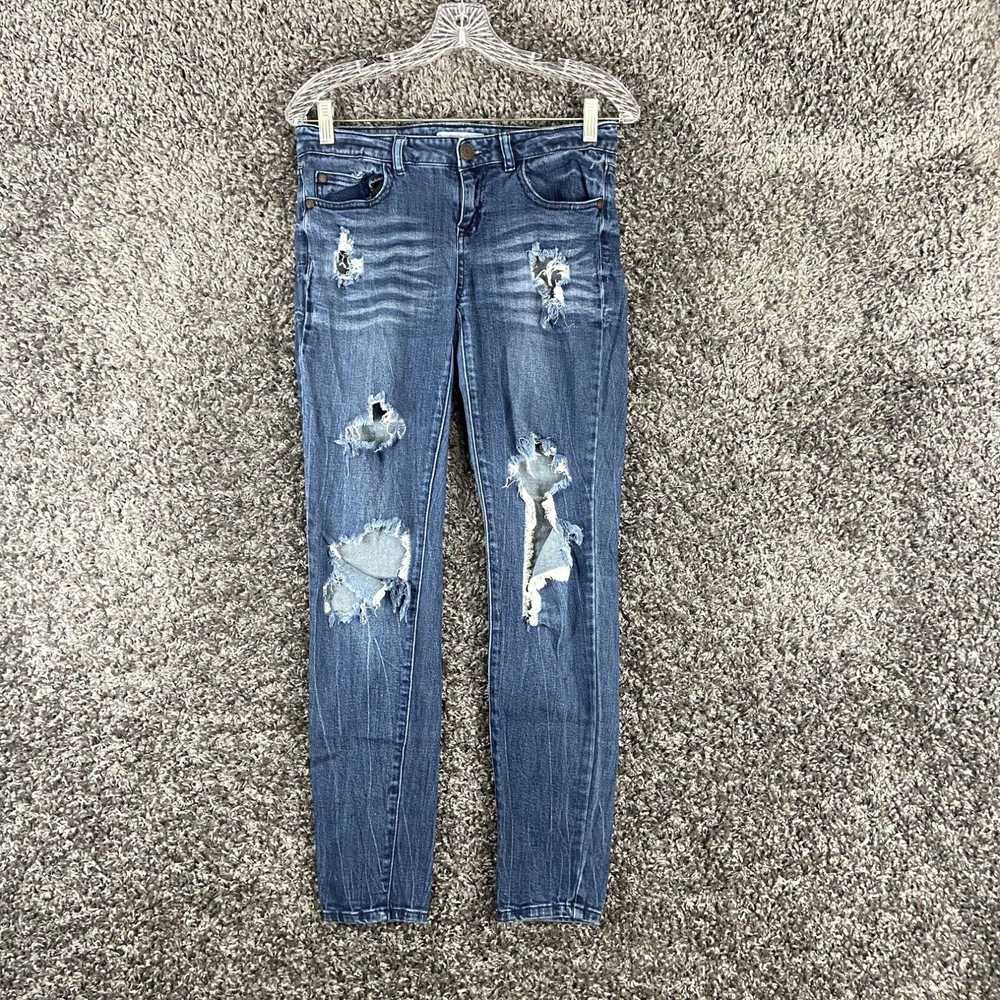 Vintage Refuge Women’s 2 Distressed Blue Jeans Sk… - image 1