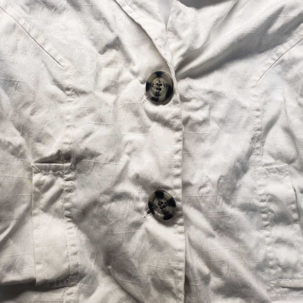 Vintage Kim Rogers Jacket Solid White Button Down… - image 2