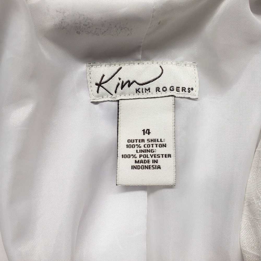 Vintage Kim Rogers Jacket Solid White Button Down… - image 3