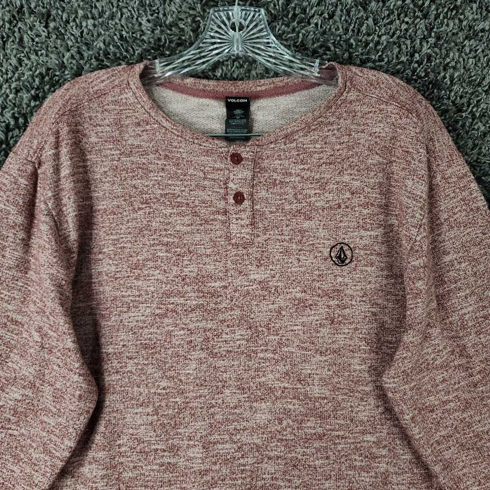 Volcom Volcom Mens Red Heathered Long Sleeve Pull… - image 3