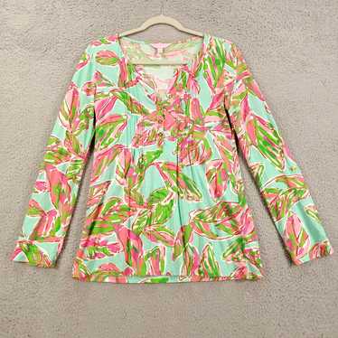 Lilly Pulitzer Lilly Pulitzer Tunic XS Pink Green… - image 1