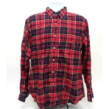 Nautica Men's XL Nautica Long Sleeve Red Plaid Ca… - image 1