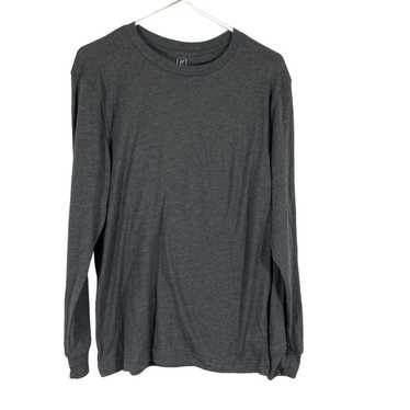 George George Mens Charcoal Heather Gray Long Slee