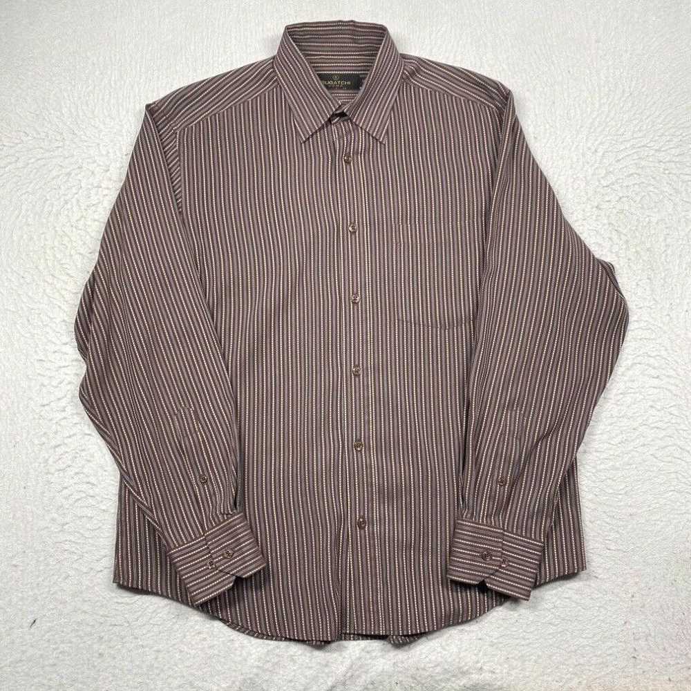 Bugatchi Bugatchi Uomo Shirt Mens Medium Brown St… - image 1