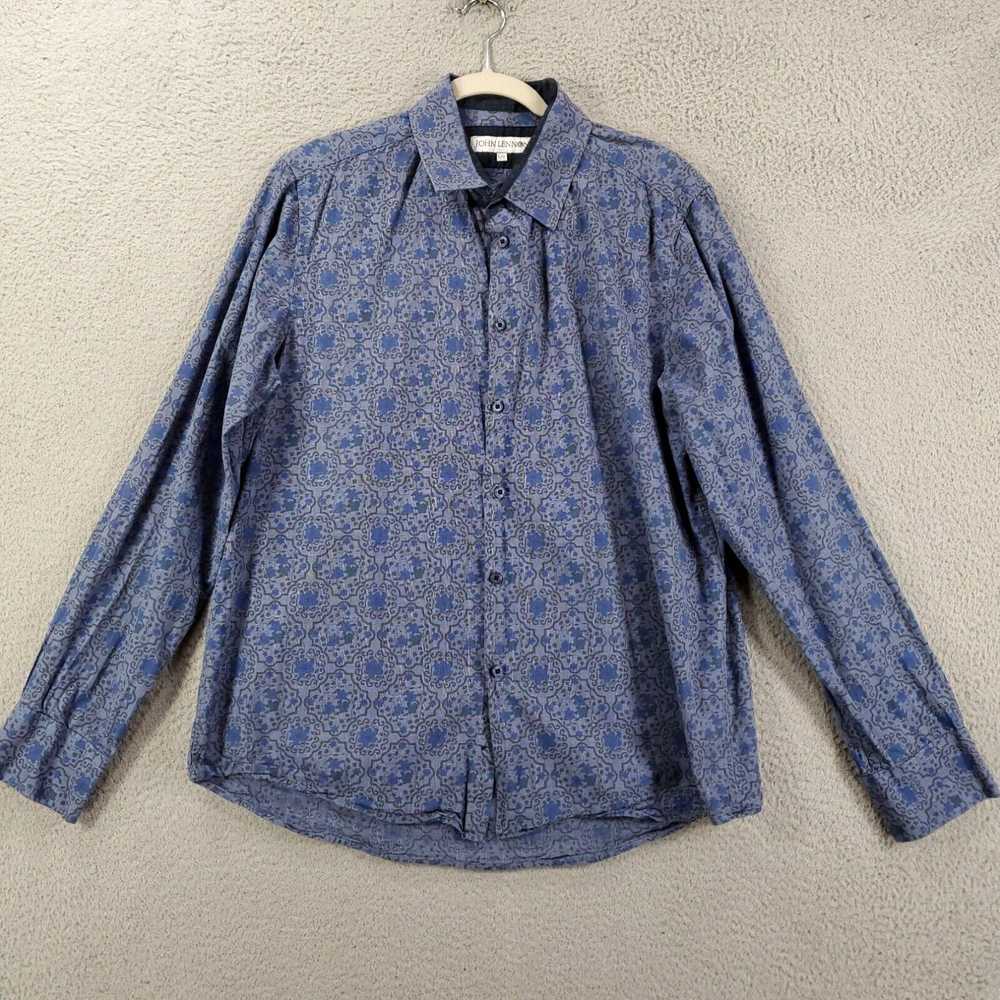 Vintage John Lennon Button Up Shirt Mens Large Bl… - image 1