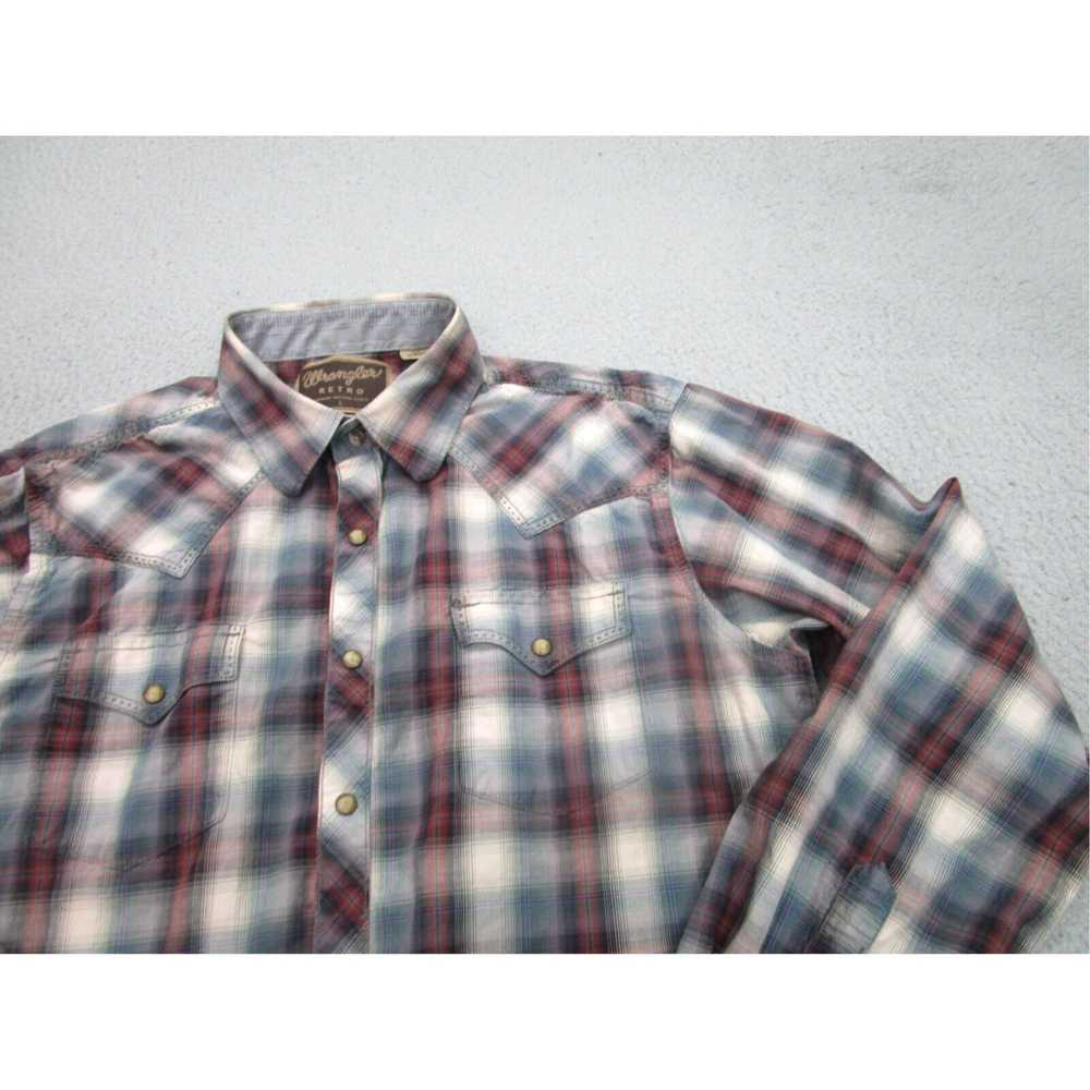 Wrangler Wrangler Shirt men Large Blue Red Pearl … - image 2