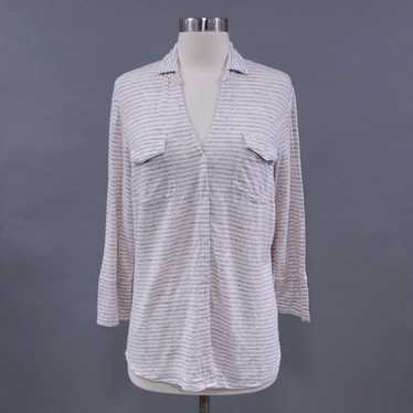 Vintage J. McLaughlin Top Linen Womens M Medium S… - image 1