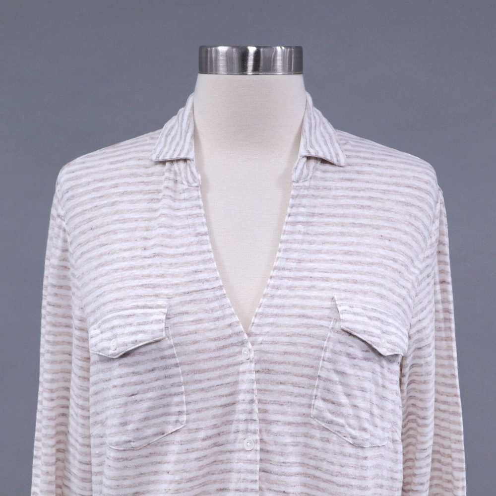 Vintage J. McLaughlin Top Linen Womens M Medium S… - image 2