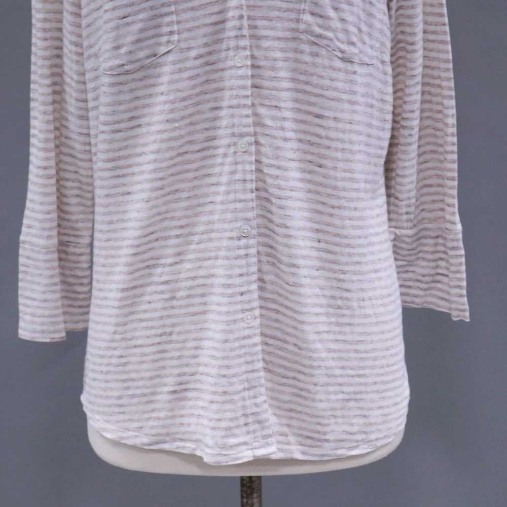 Vintage J. McLaughlin Top Linen Womens M Medium S… - image 3