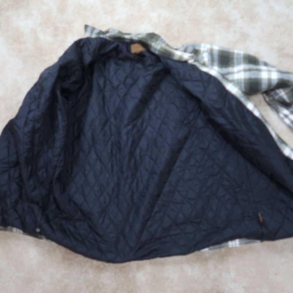 Vintage St Johns Bay Quilted Lined Flannel Shirt … - image 2