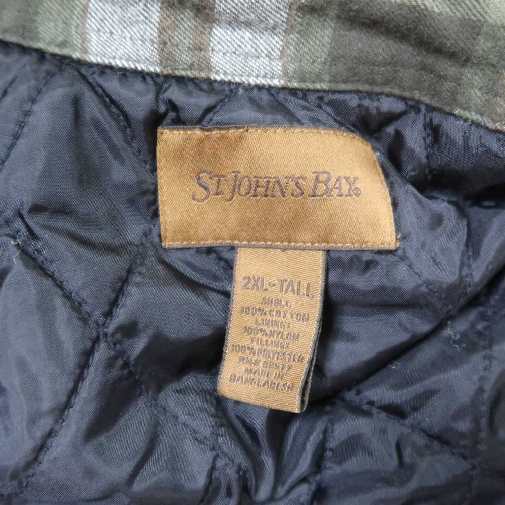 Vintage St Johns Bay Quilted Lined Flannel Shirt … - image 3