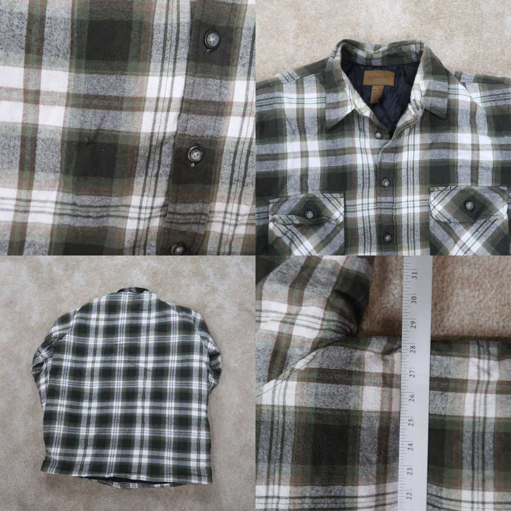 Vintage St Johns Bay Quilted Lined Flannel Shirt … - image 4