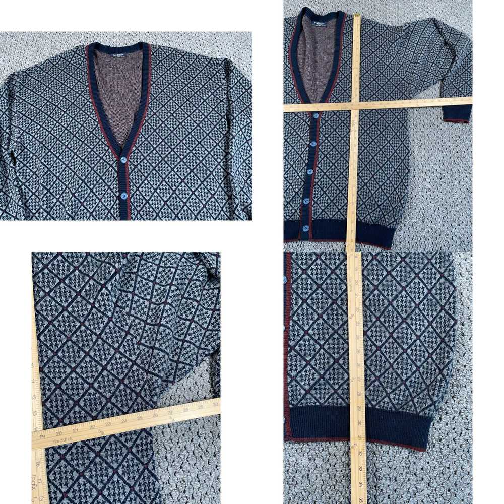 Van Heusen VTG 90s Diamond Pattern Cardigan Adult… - image 4